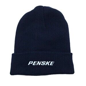 Carhartt PENSKE Hat Cap Winter Beanie Work Knit Auto Mechanic NASCAR Racing Blue